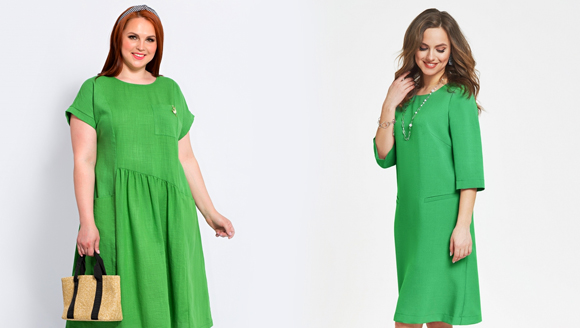 легкое платье зеленого цвета
