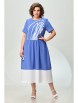 Платье артикул: 4071 голубой с белым от INVITE - вид 4