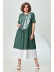 Платье артикул: 4071 зеленый с белым от INVITE - вид 1