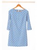 Платье артикул: 810 голубой с геометрическим принтом от Anelli - вид 3
