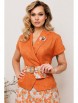 Юбочный костюм артикул: 2641 оранжевый от Мода-Юрс - вид 2