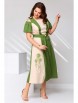 Платье артикул: 2682 бежево-зеленое от Асолия - вид 6