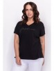 Майка,футболка артикул: Черный свитшот со стразами в тон 3307 от AVERI - вид 1