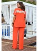 Брючный костюм артикул: 20573 красно-оранжевый от Vittoria Queen - вид 2