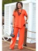 Брючный костюм артикул: 20573 красно-оранжевый от Vittoria Queen - вид 1