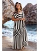 Платье артикул: 20473 полоска черный+белый от Vittoria Queen - вид 1
