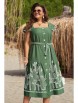 Платье артикул: 20463 зеленый+белый от Vittoria Queen - вид 1