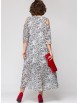 Нарядное платье артикул: 7234 бело-серый принт от Eva Grant - вид 2