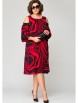 Нарядное платье артикул: 7145 красный принт от Eva Grant - вид 1
