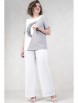 Брючный костюм артикул: 1630-1 белый/серый от Avanti - вид 1