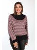 Кофта, джемпер артикул: 2548/1 черный с розовым от LadyStyleClassic - вид 1