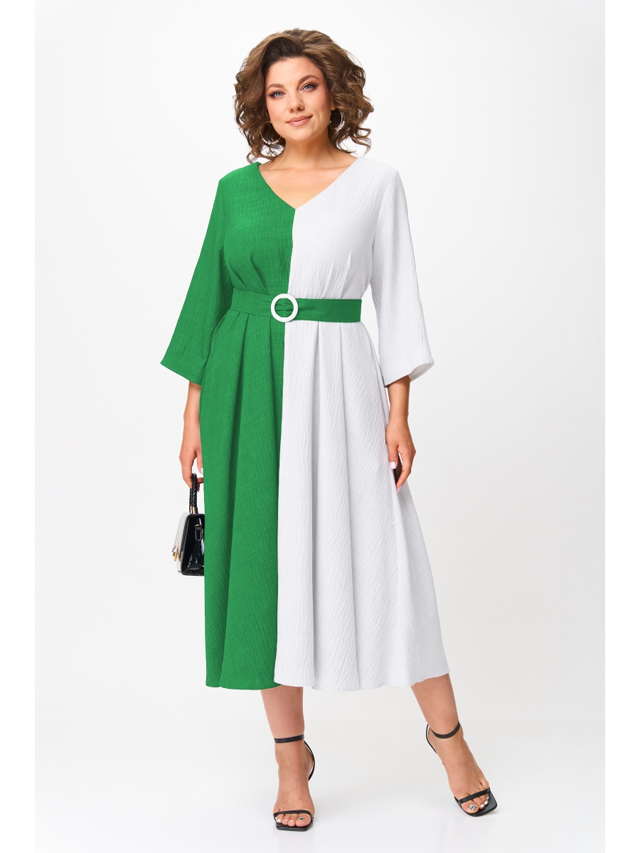 Платье 12431 зелено-белый 7101₽