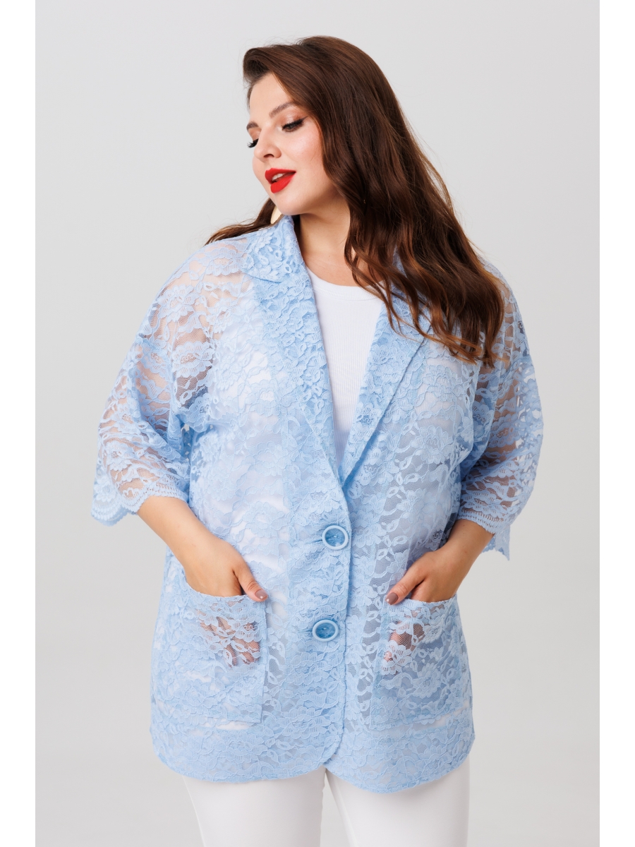 Пиджаки жакеты 10061 голубой 5966₽