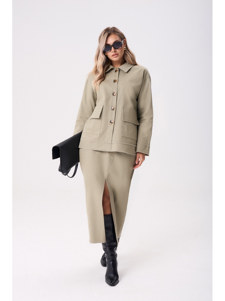 Юбочные костюмы 1286 олива 10176₽