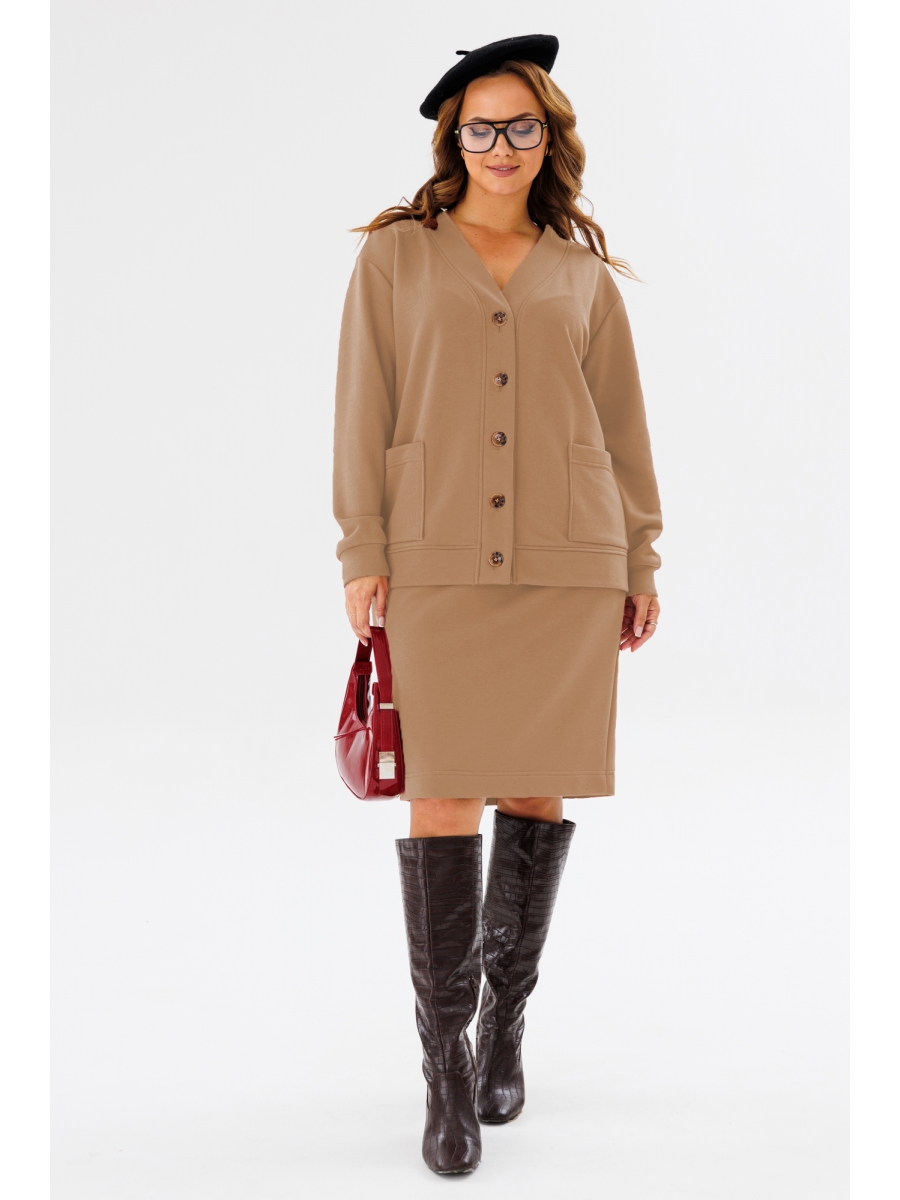 Юбочные костюмы 11951 бежевый 7421₽