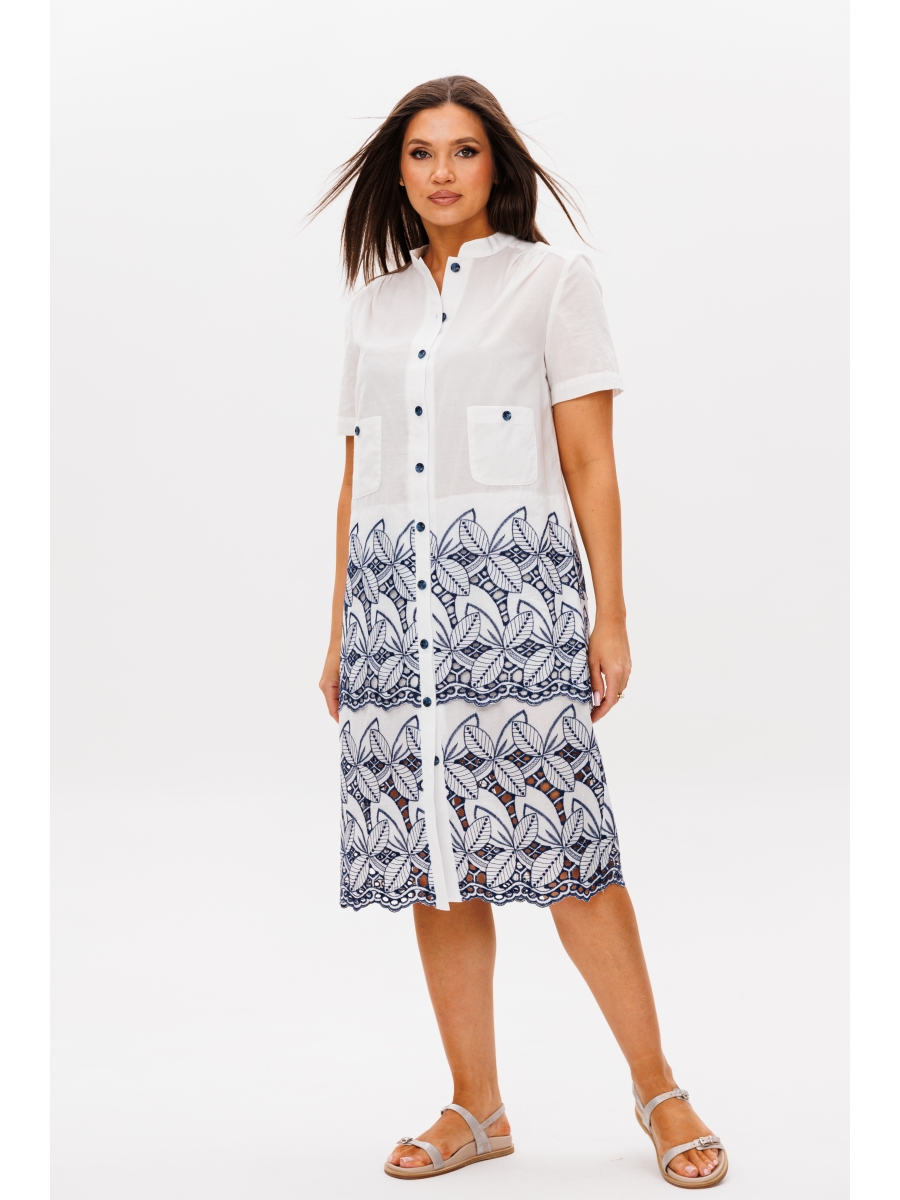 Платье 5105 синяя отделка 9177₽