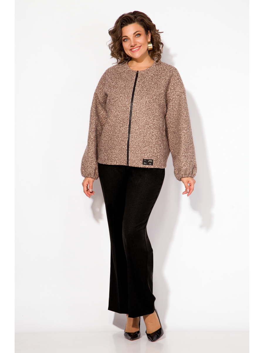 Брючные костюмы М1465БрПн капучино+черный