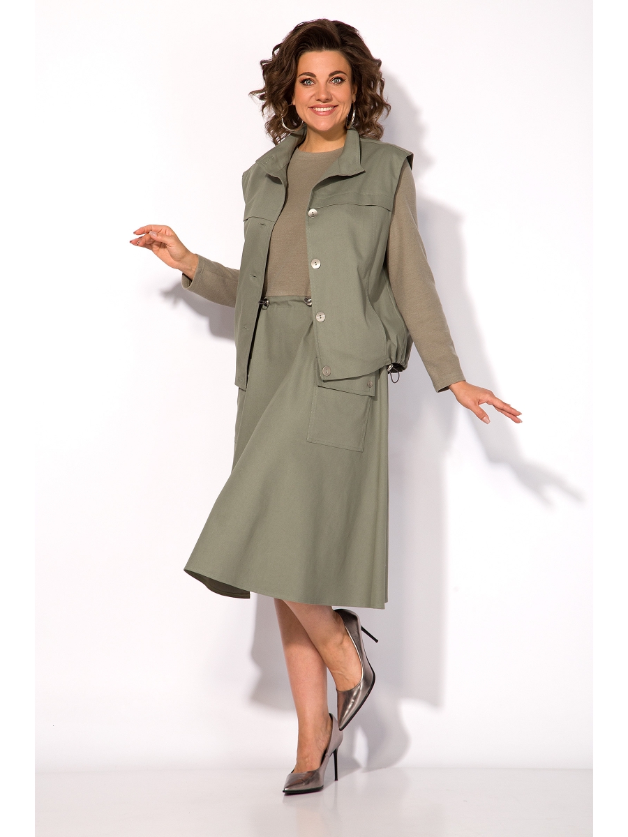 Плательные костюмы М1466 хаки 12834₽