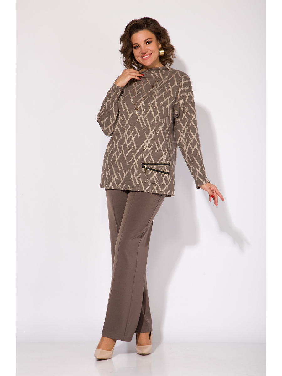 Брючные костюмы М1479 трюфелькапучино 10506₽