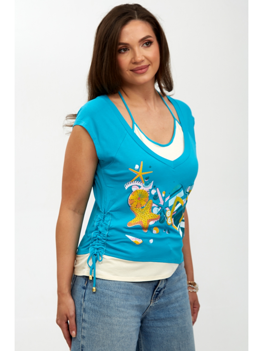 Блузка 62150 голубой