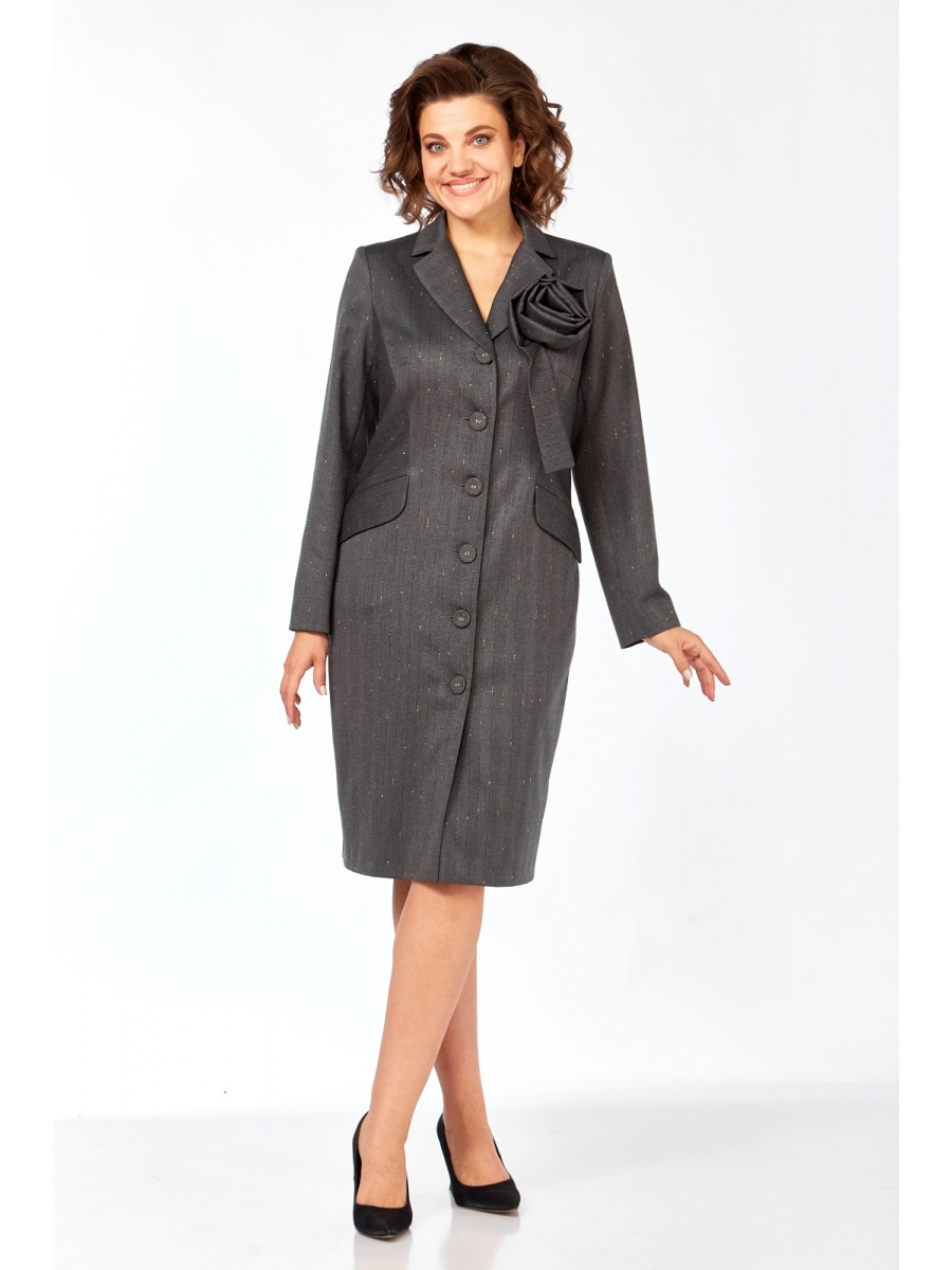 Платье 1506-1 серый 10991₽