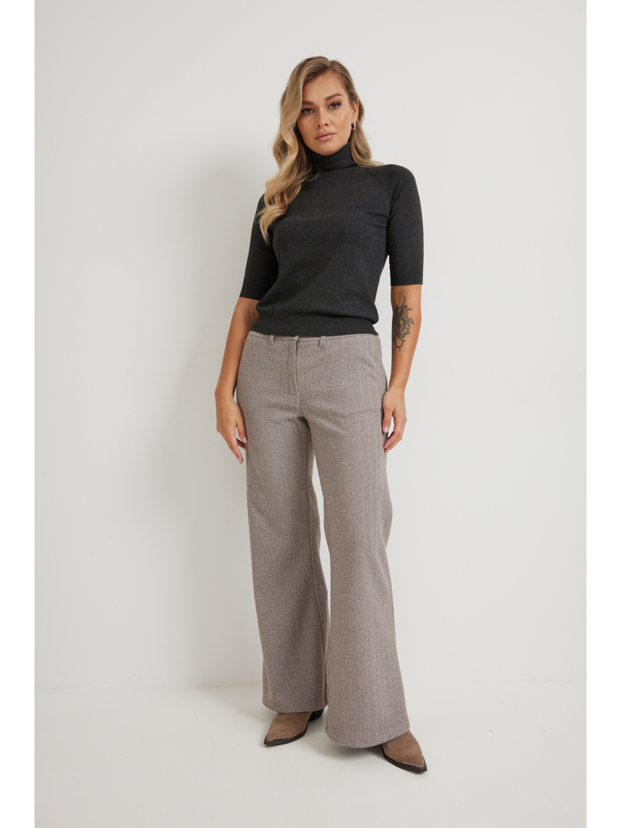 Брюки 1265 коричневая ёлочка 5597₽