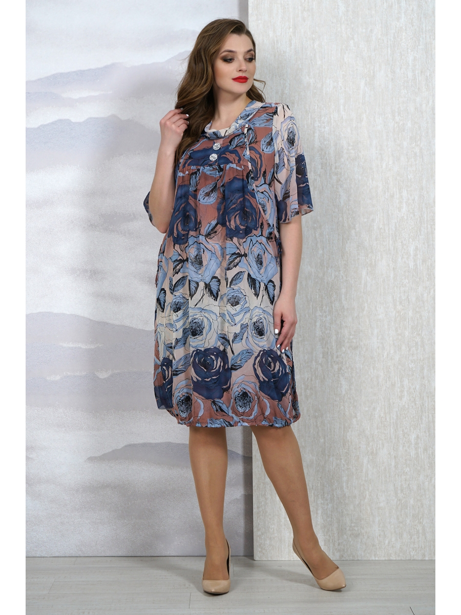 

Платье 6675, Синий;мультиколор, 6675