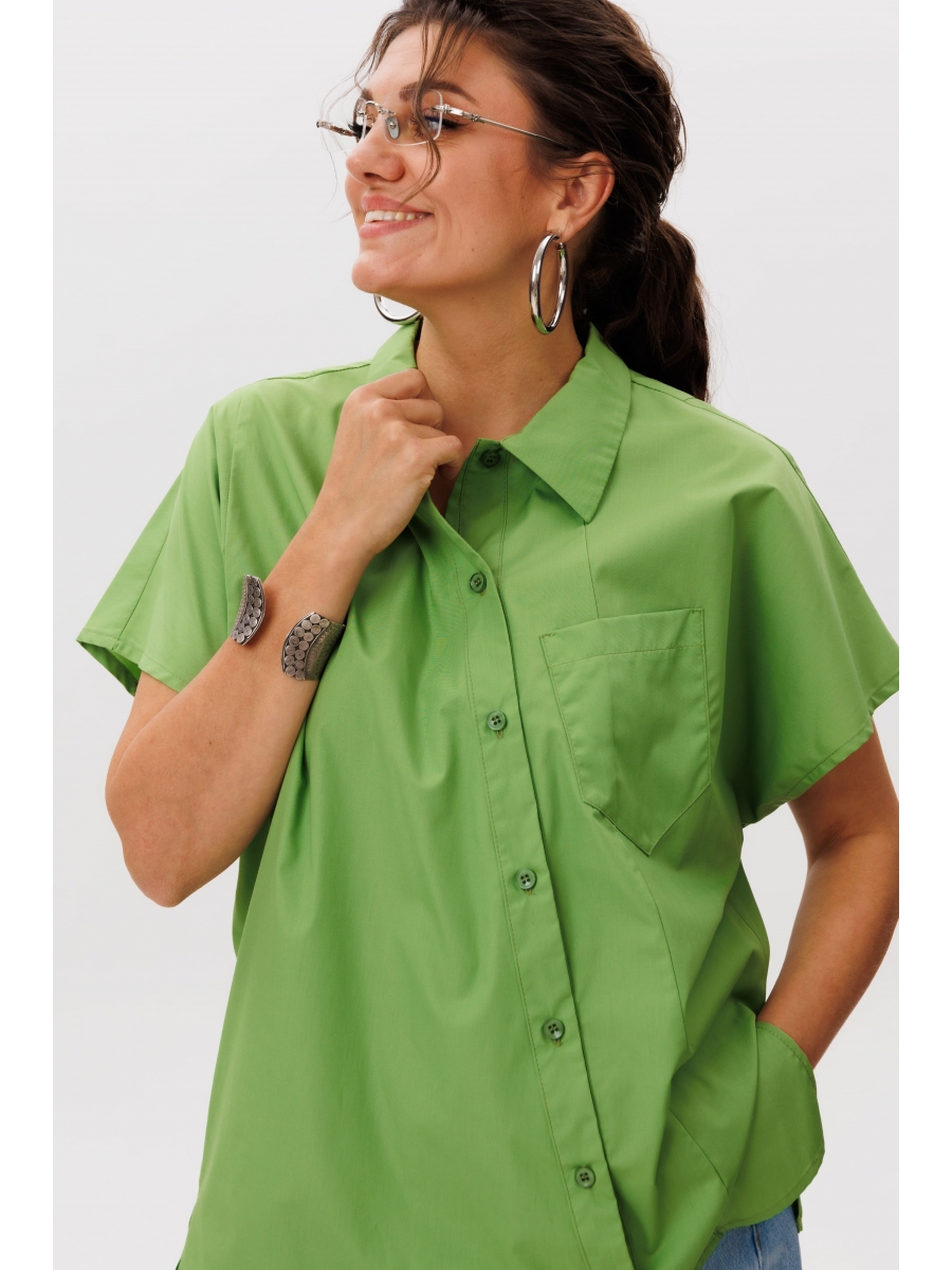 Блузка 1618 зеленый кипарис 6781₽