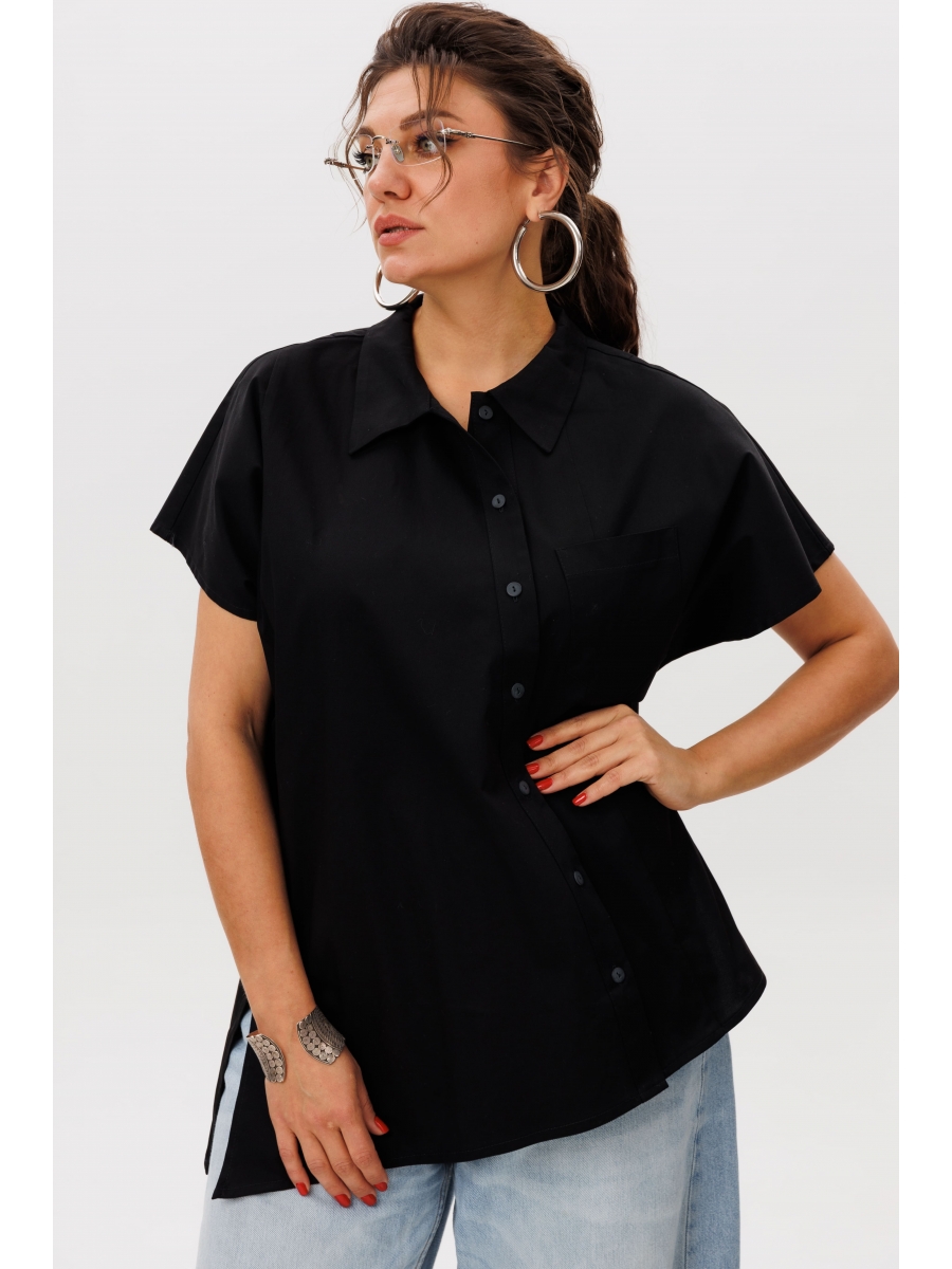 Блузка 1618 черный трюфель 6781₽