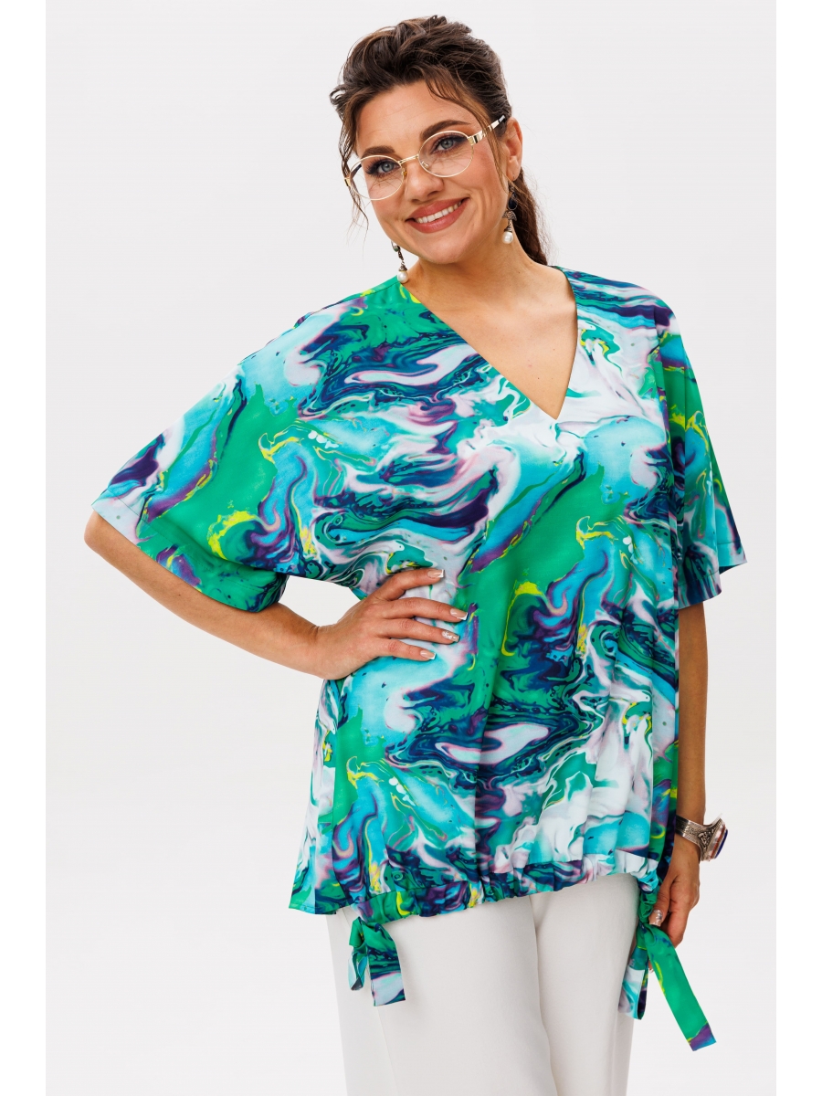 Блузка 1606.1 морские узоры