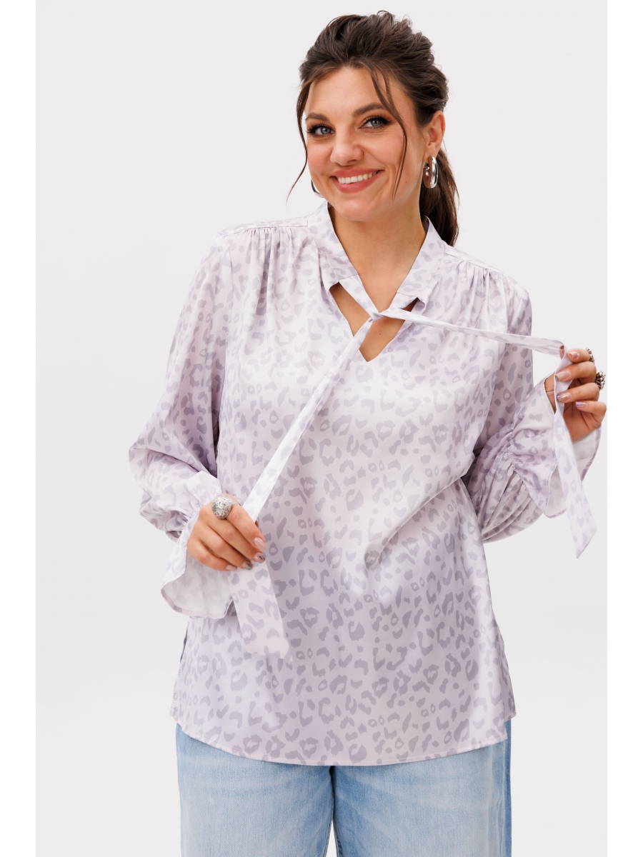 Блузка 1323 лиловый лео 4715₽