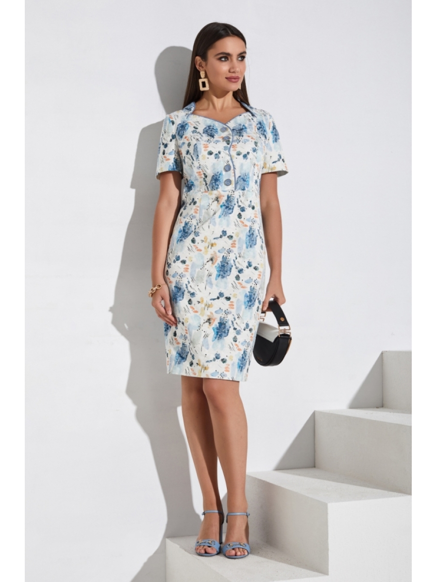 

Платье 3982, Голубой;мультиколор, 3982