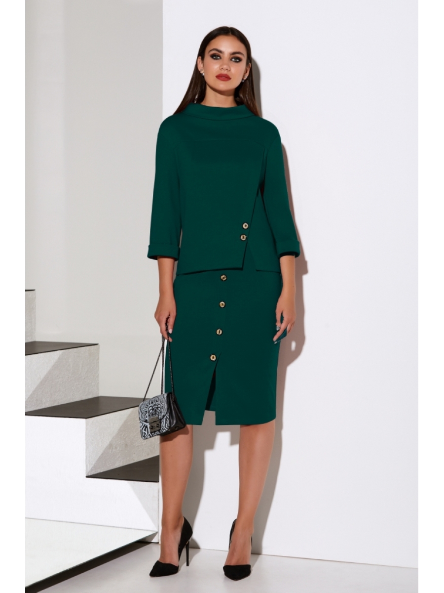 

Юбочные костюмы 4072 т.изумруд, Зеленый, 4072 т.изумруд