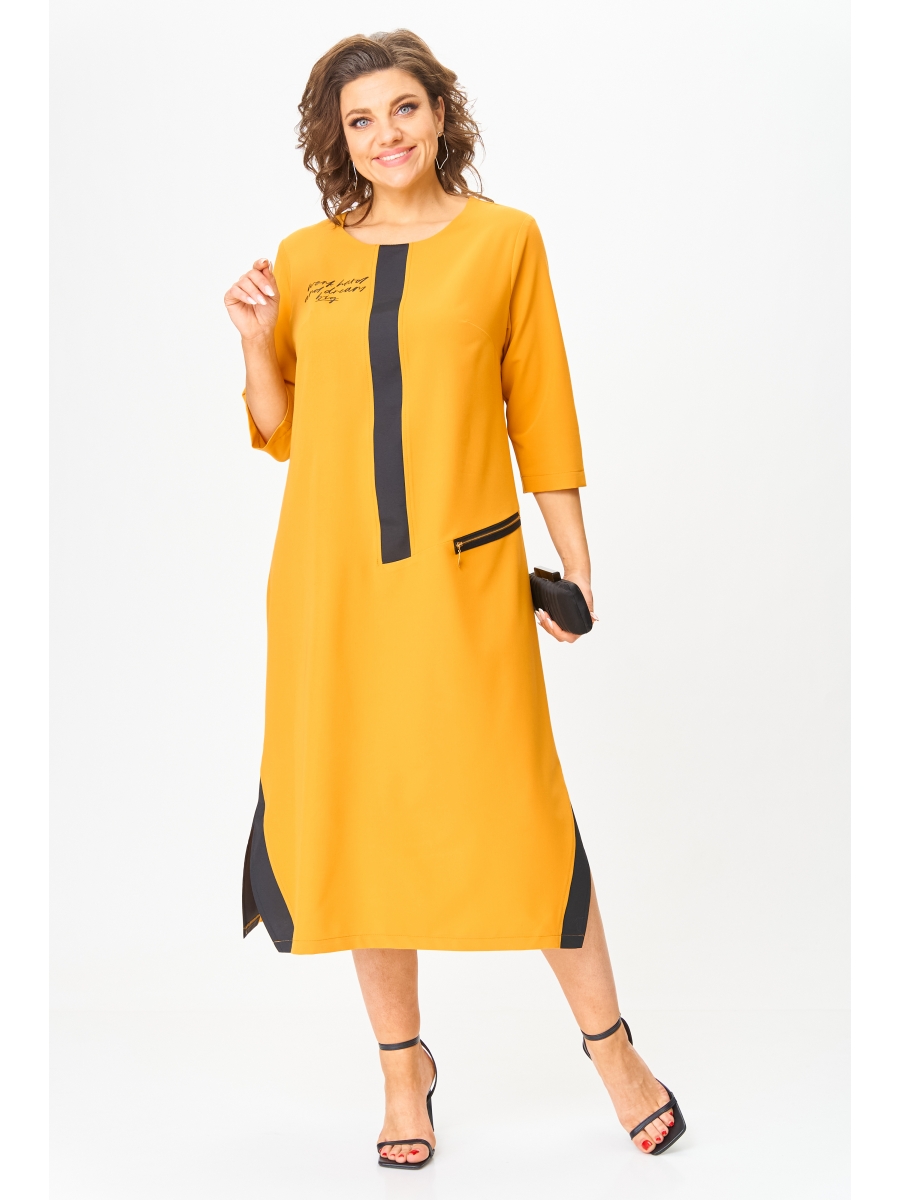 Платье 2073/1 горчичный
