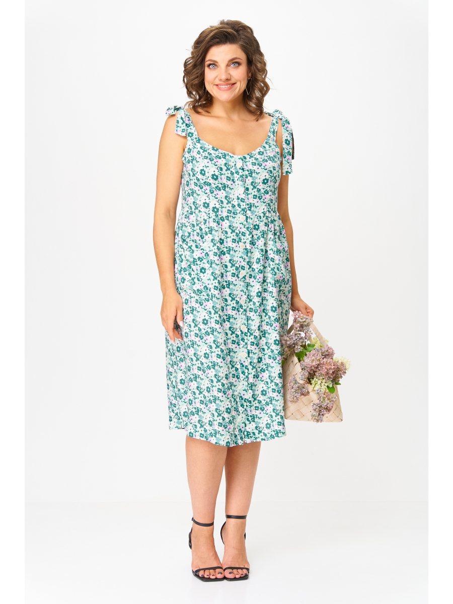 Сарафаны 2130 бирюза цветы