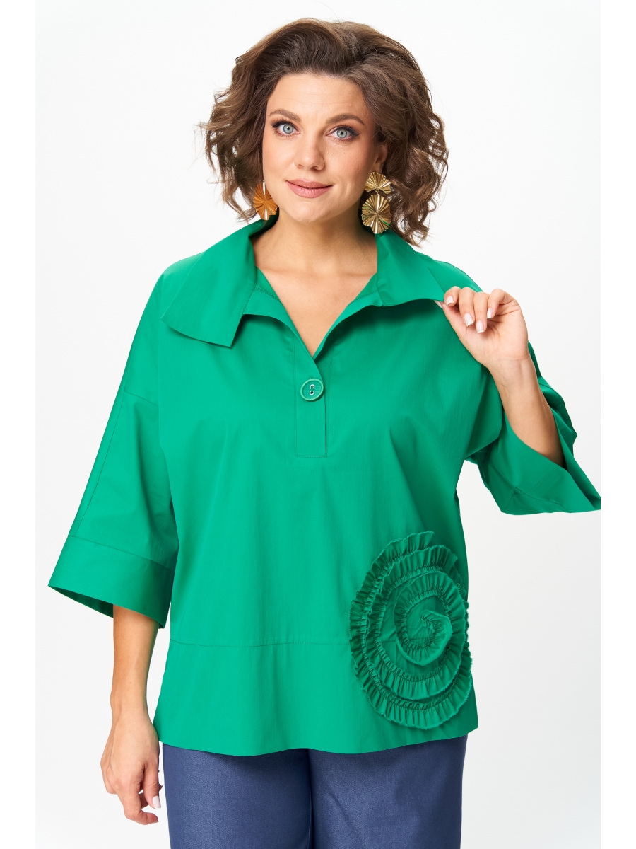 Блузка 7861 изумрудный 5597₽