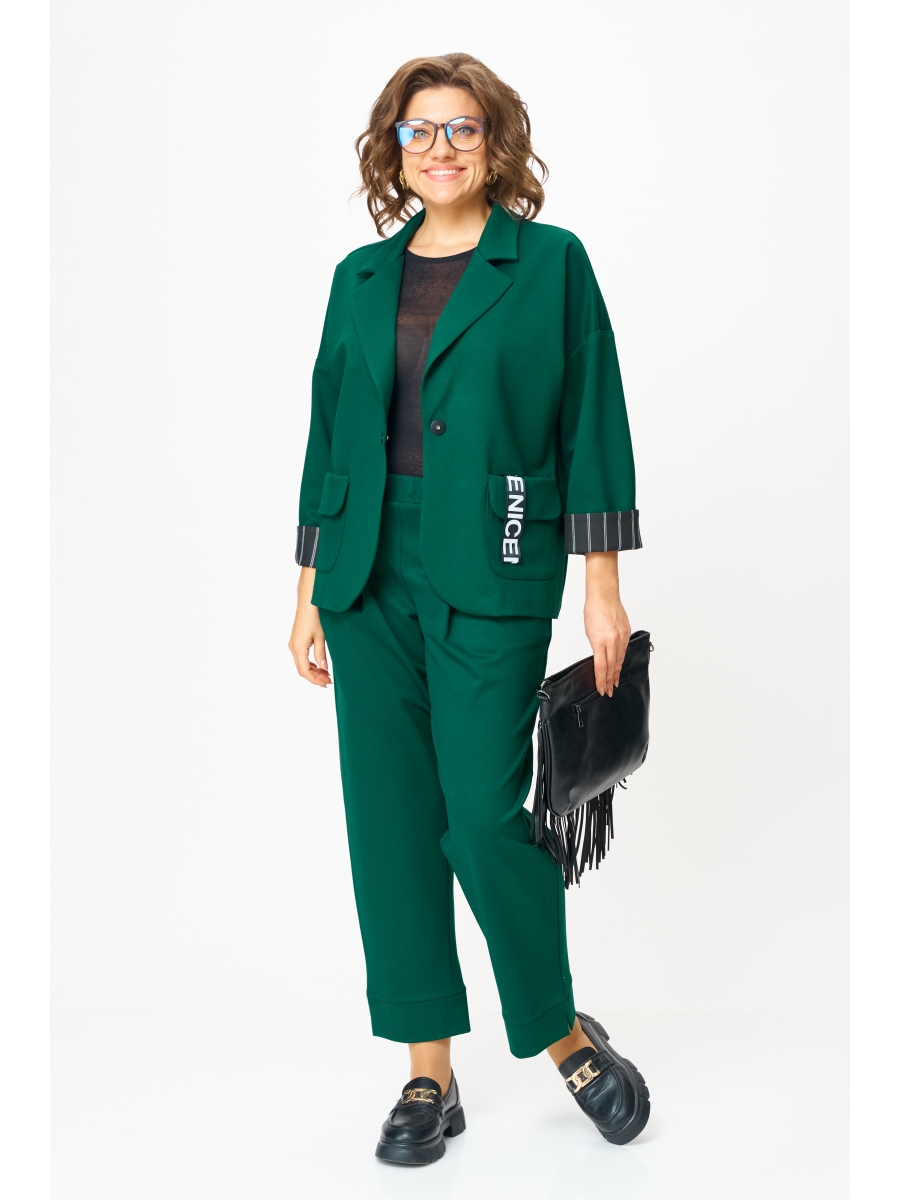 Брючные костюмы 1437 изумруд 9332₽