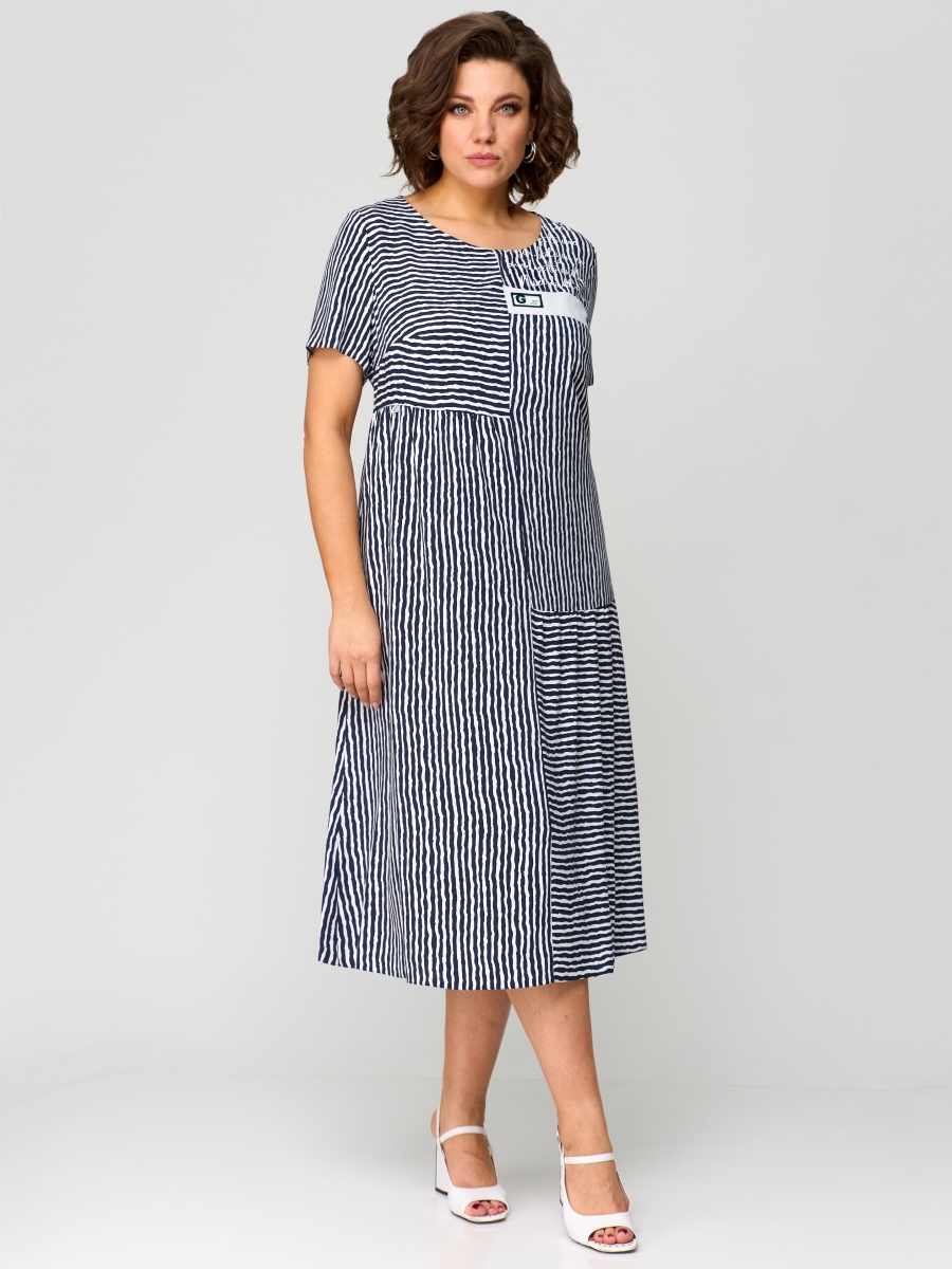 Платье 1281 сине-белый