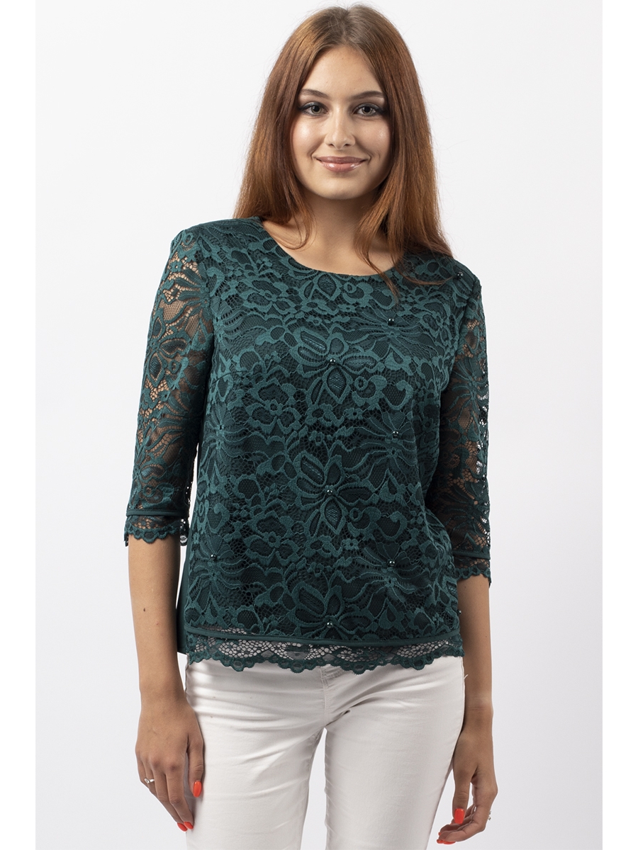 

Блузка 584 изумруд, Зеленый, 584 изумруд