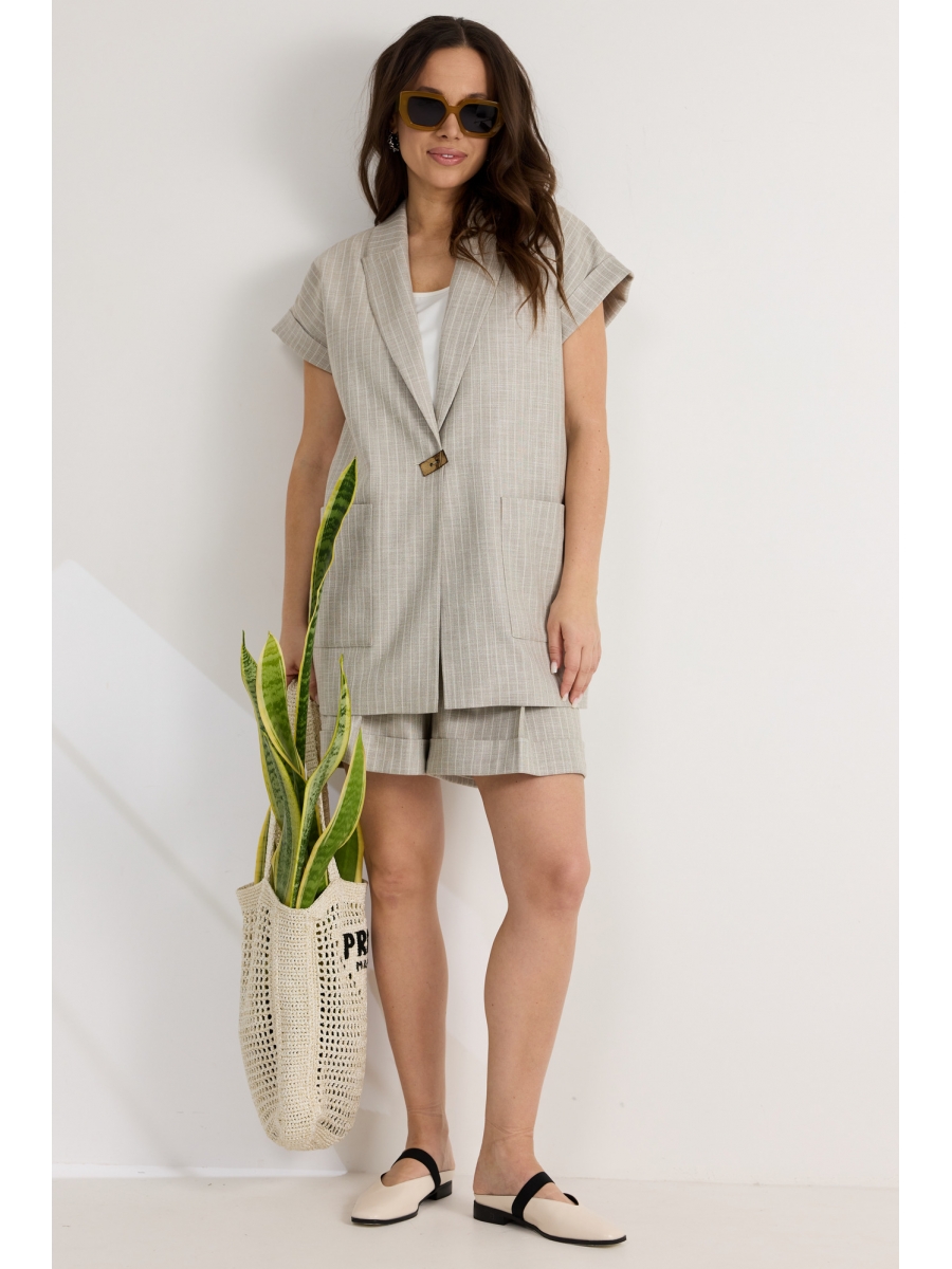 Костюмы с шортами 2587 серый