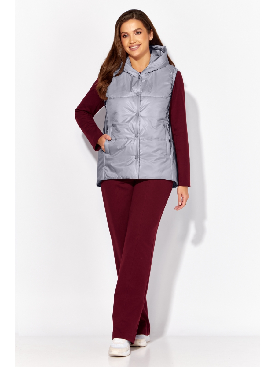 Спортивные костюмы 1380 серый бордовый 12203₽