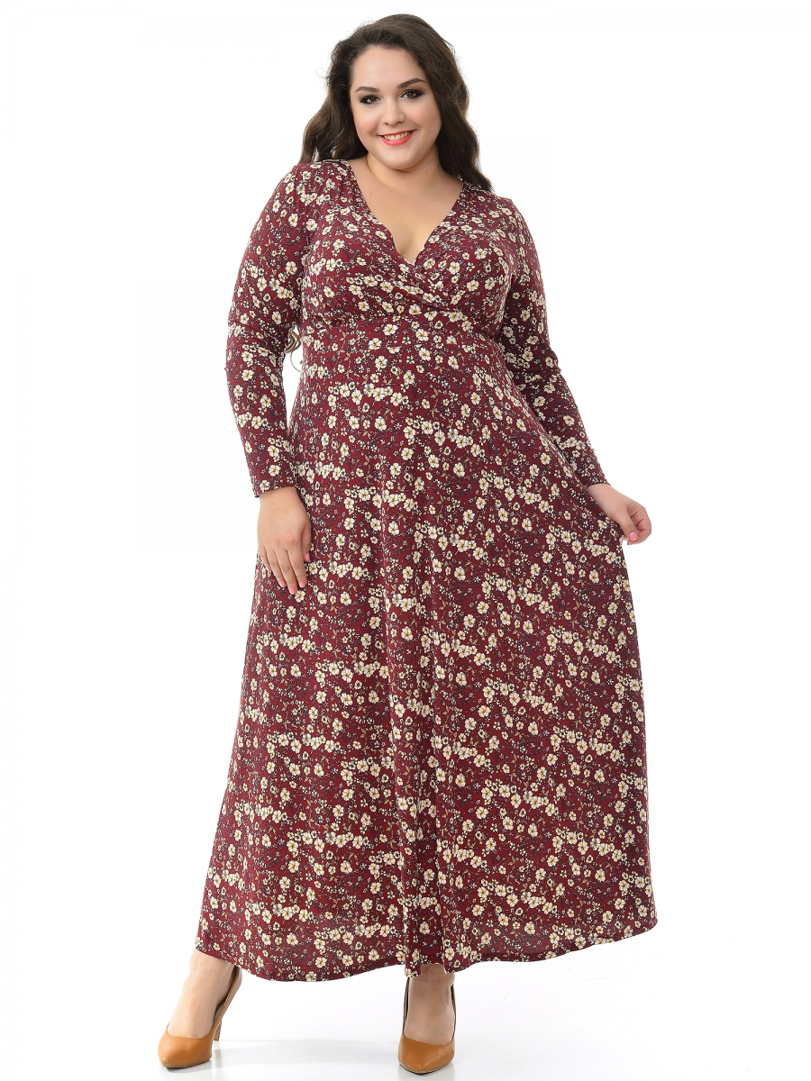 

Платье 2120511, Бордо;мультиколор, 2120511