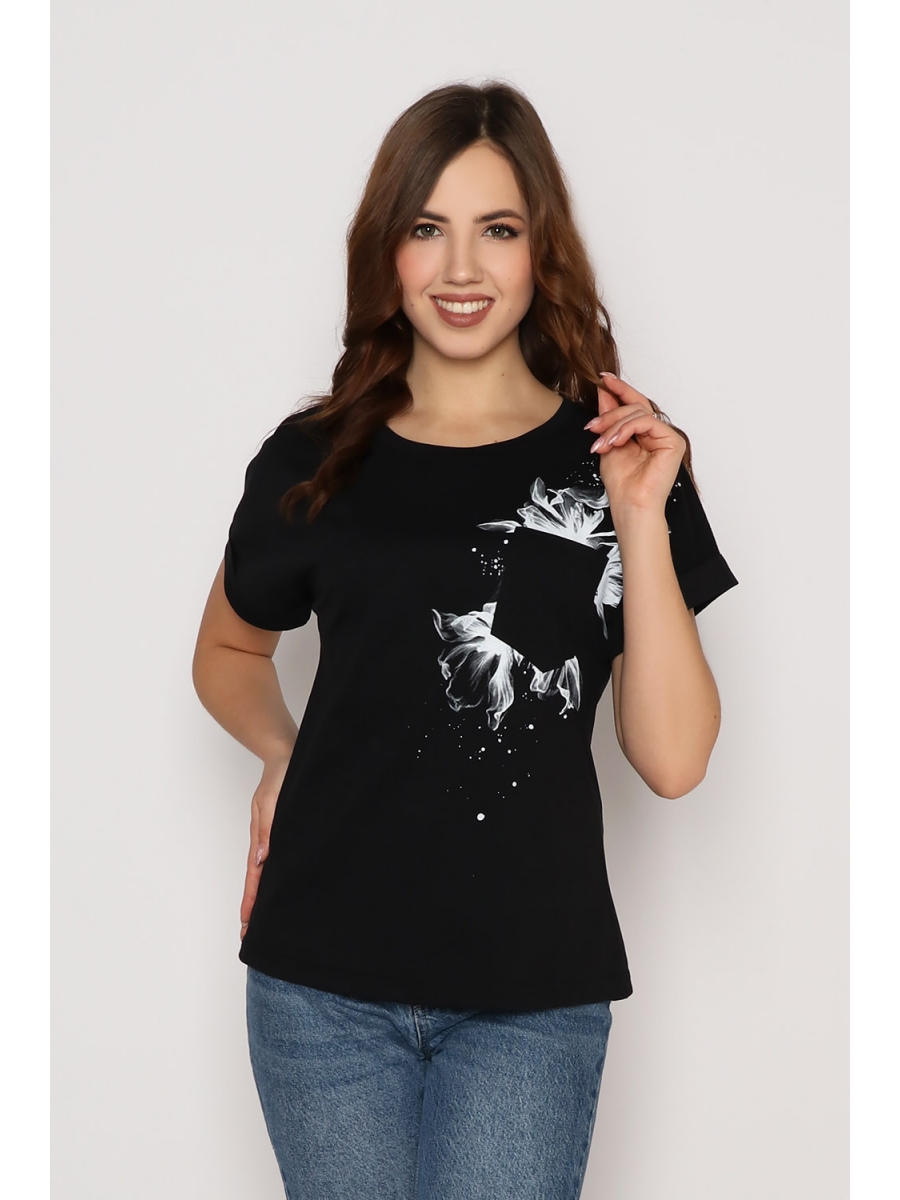 

Майки, футболки Футболка женская БОТАНИКА, Черный, Футболка женская БОТАНИКА