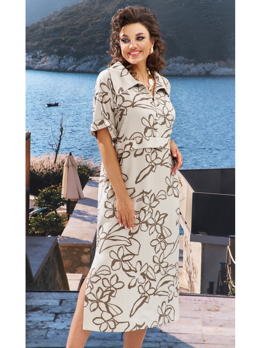 Платье 241831 песочный принт 11796₽