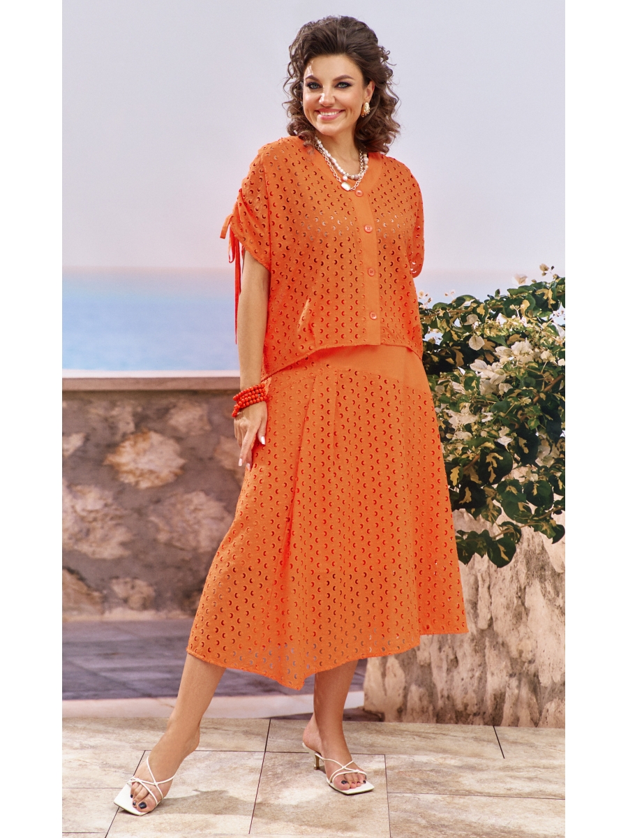 Юбочные костюмы 25583 оранжевый 13745₽