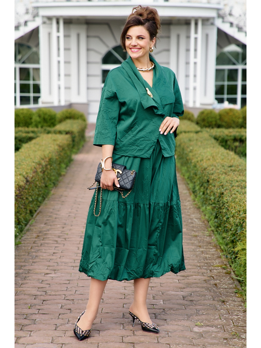 Юбочные костюмы 26003 изумрудный 15685₽