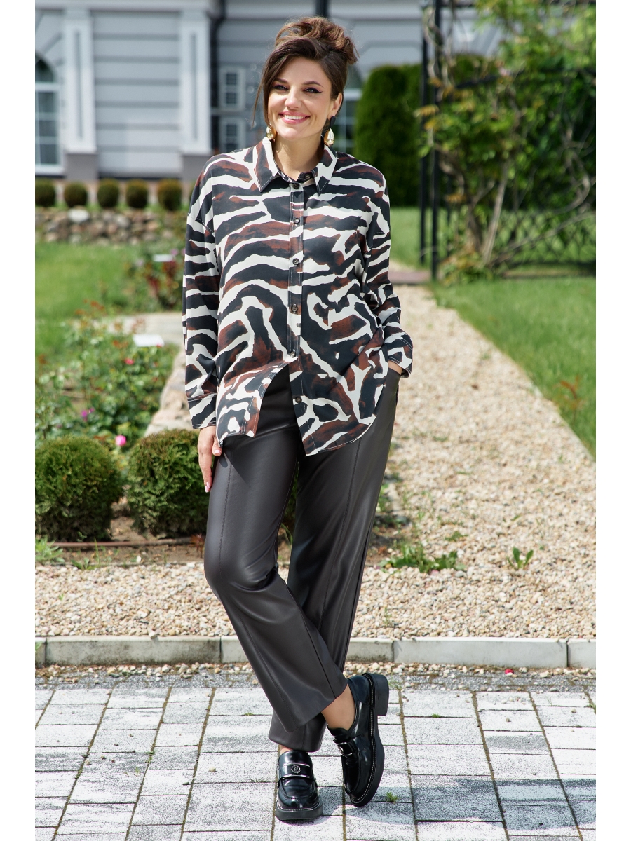 Брючные костюмы 27033 шоколад принт 14065₽