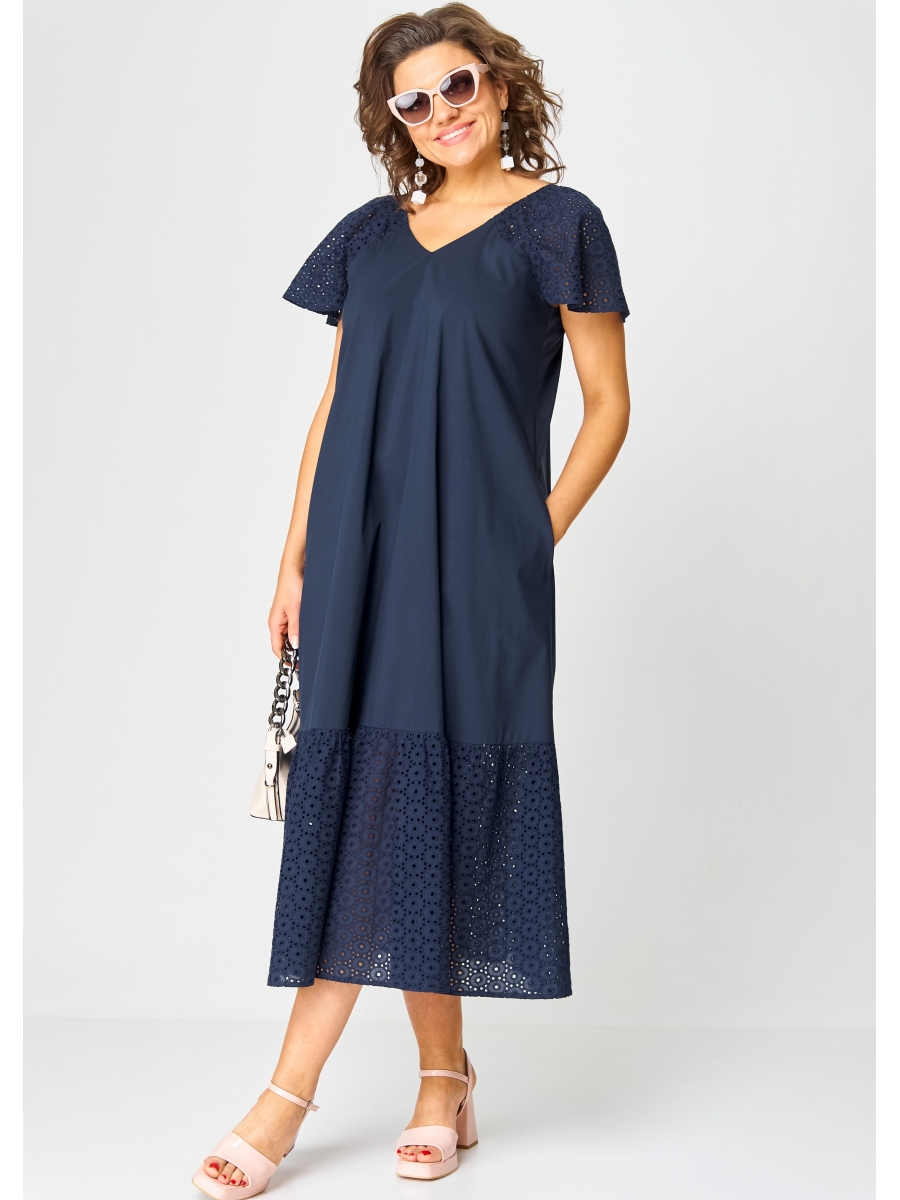 Платье 7297А темно-синий 7751₽