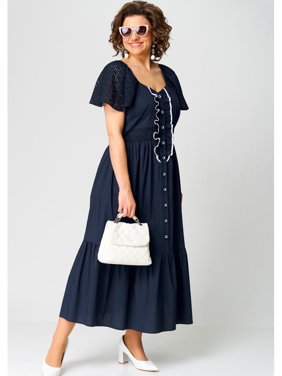 Платье 7181Д темно-синий 7906₽