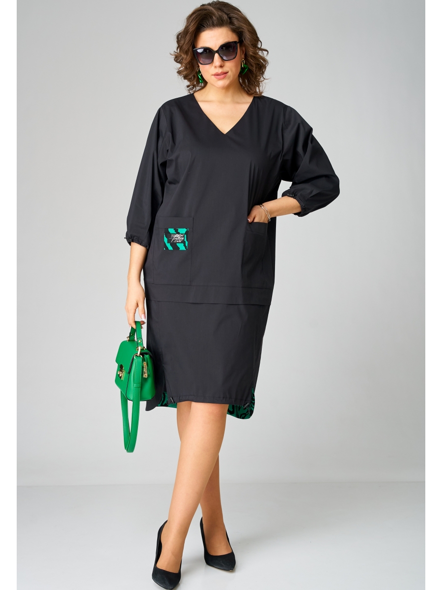 Платье 7200А принт зелень 7751₽